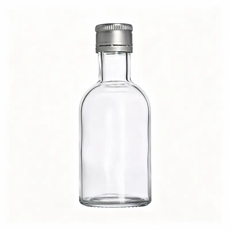 100 ml lege glazen tequilaflessen met aluminium dop