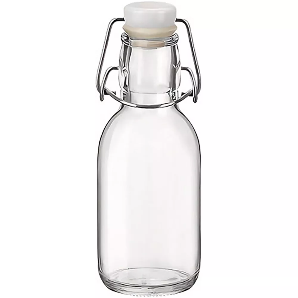 Glazen flessen van 200 ml met klikdeksel