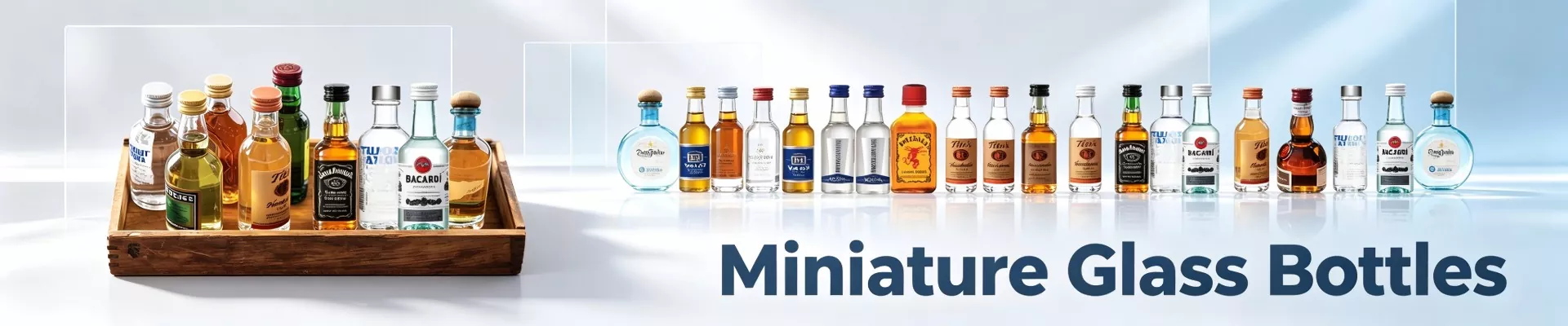 Miniatuur glazen flessen