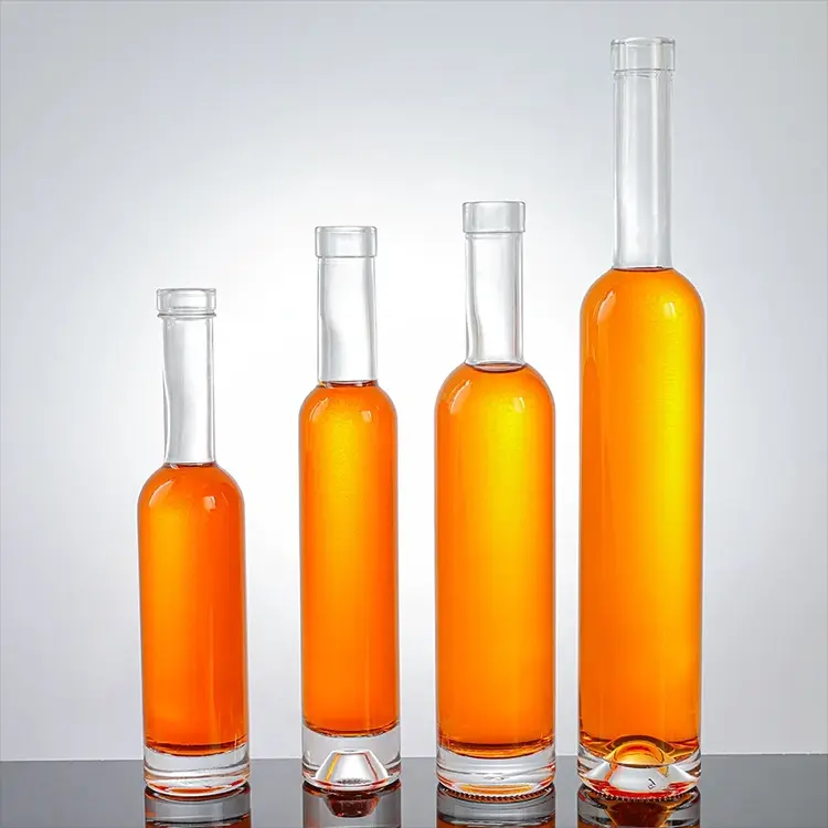 Bellissima glazen drankfles met lange hals en kurk